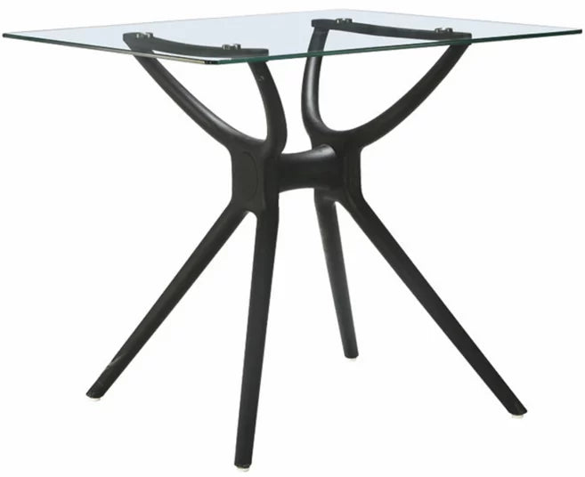 Bistro Table - Glass Top with Sculptural Base