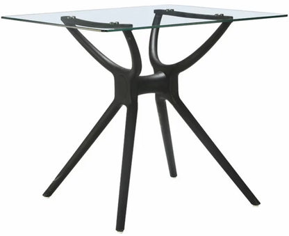 Bistro Table - Glass Top with Sculptural Base