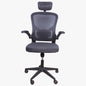 Ergonomic Mesh Office Chair with Headrest - Grey