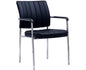 Visitor Chair - Black with Chrome Frame