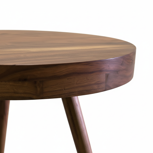 Mid-century modern round coffee table - detail view