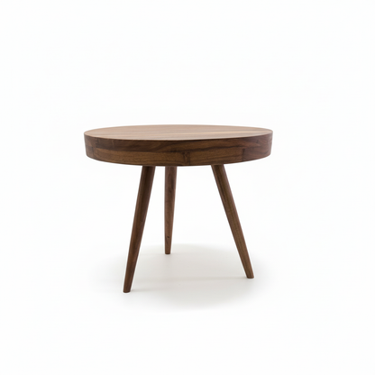 Mid-century modern round coffee table - side view