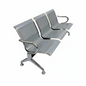Metal waiting room bench 3-seater - side view