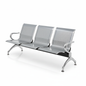 3-seater airport waiting bench - three-quarter view with pure white background