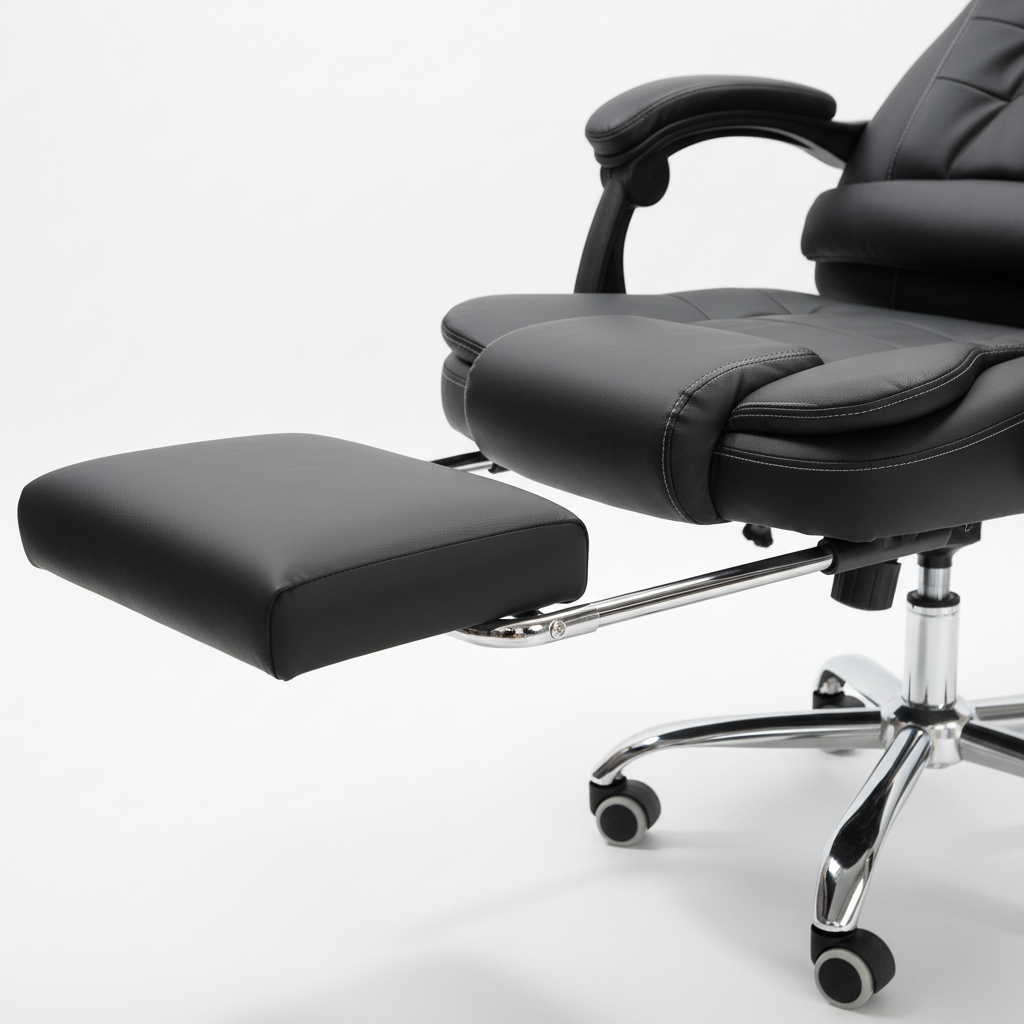 Executive recliner chair with leg rest - detail view