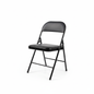 Black folding chair - three-quarter view