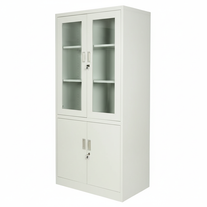 Metal Filing Cabinet - Three-Quarter View