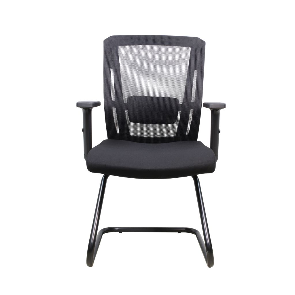 Mesh Visitor Chair with Cantilever Base - Black