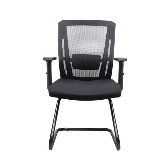 Mesh Visitor Chair with Cantilever Base - Black
