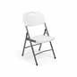 White Folding Chair - Three-Quarter View